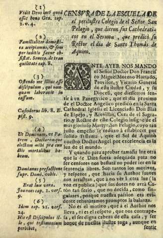 Censvra de la Escuela de el perilustre Colegio de el Señor San Pelagio...