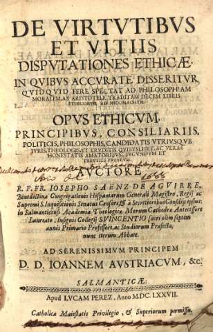 De virtvtibvs et vitiis. Dispvtationes ethicae in qvibvs accvrate disseritvr...
