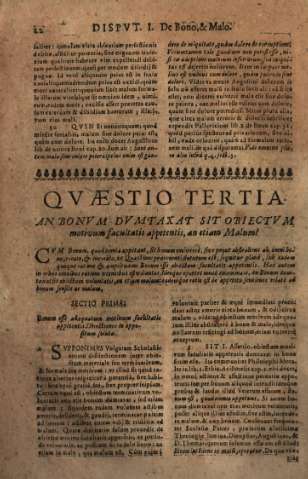 Qvaestio Tertia