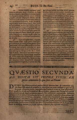 Qvaestio Secvnda
