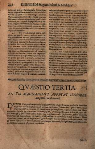 Qvaestio Tertia