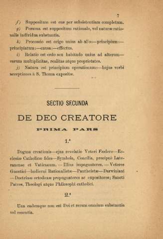 Sectio Secunda