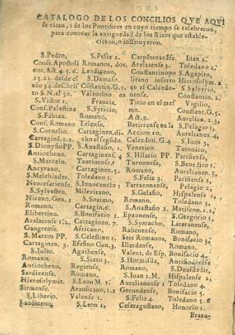 Catalogo de los Concilios qve aqvi se citan