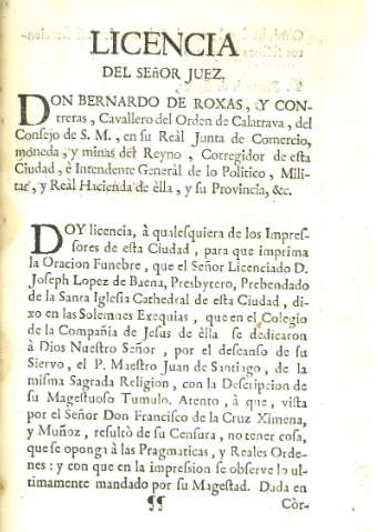 Licencia del señor Juez