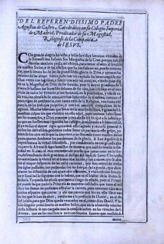 Del Reverendissimo Padre Agustin de Castro...