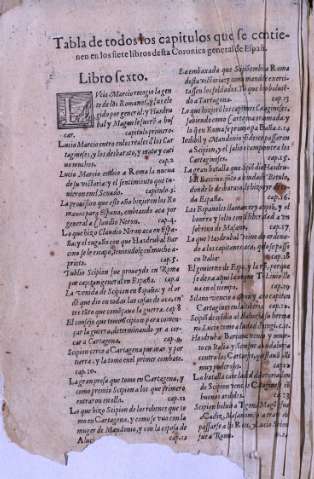 Tabla de los capitulos que se contienen...