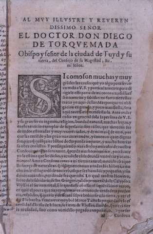Al mvy ilvstre y reverendissimo señor el doctor Don Diego de Torqvemada...