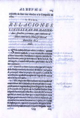 S. Nono. Relaciones siniestras de Haziendas...