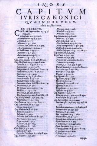 Index Capitvm Ivris Canonici...