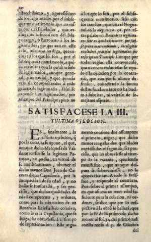 Satisfacese la III. Y ultima ojebcion