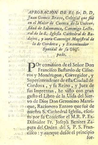 Aprobacion de el Sr. D. Juan Gomez Bravo...