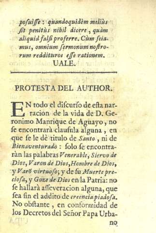 Protesta del Author