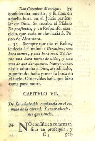 Capitvlo VII. De su admirable constancia en el camino de la virtud...
