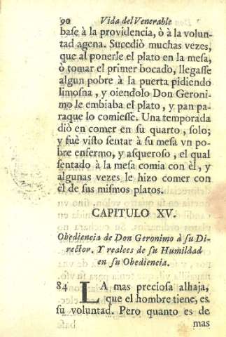 Capitulo XV. Obediencia de Don Geronimo à su Director...