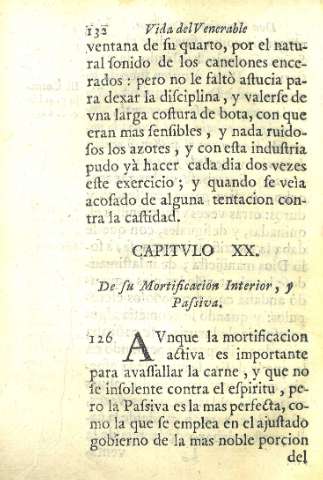 Capitvlo XX. De su Mortificacion Interior, y  passiva