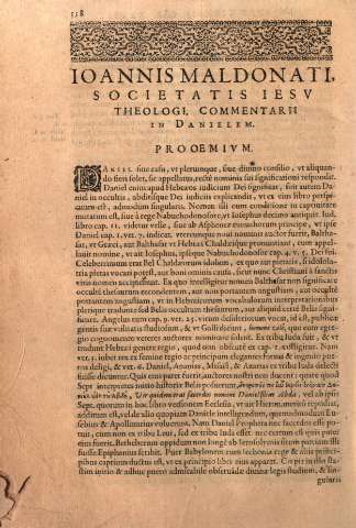 Ioannis Maldonati... Commentarii in Danielem...