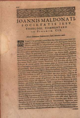 Ioannis Maldonati... In Psalmvm CIX