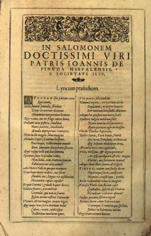 In Salomonem doctissimi viri patris Ioannis de Pineda...