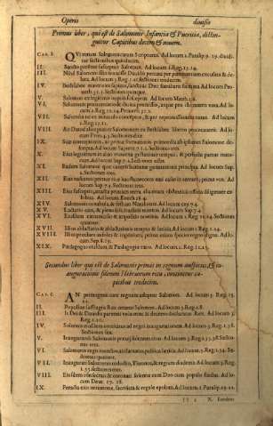 Operis divisio. Primus liber... Secundus liber...