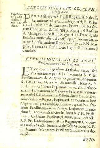 Expositiones ad Gradvm Magisterij