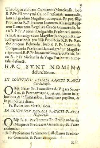 Haec svnt nomina defunctorum