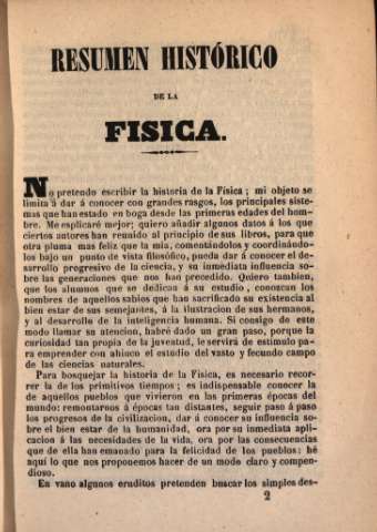 Resumen histórico de la Física