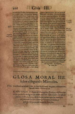 Glosa Moral IIII. Sobre el segundo Miercoles