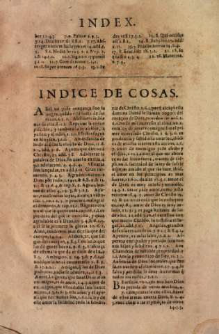 Indice de cosas