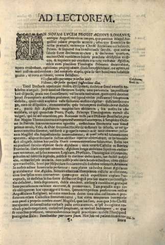 Ad Lectorem