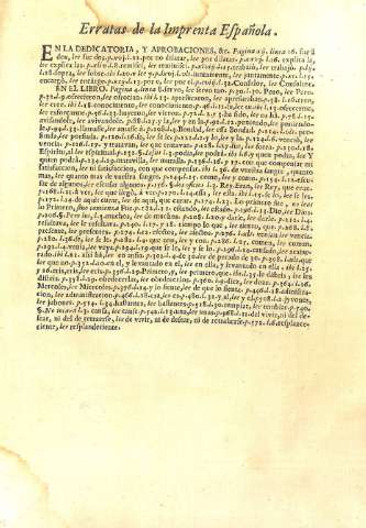 Erratas de la Imprenta Española