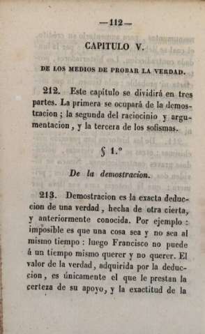 Capítulo V. De los medios de probar la verdad