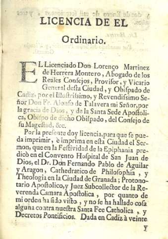 Licencia de el Ordinario