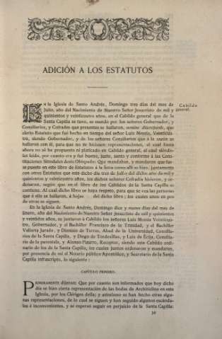 Adición a los Estatutos