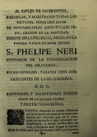 Al espejo de sacerdotes, exemplar, y maestro de todas las virtvdes...