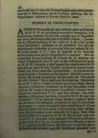 Primera de Exercitantes