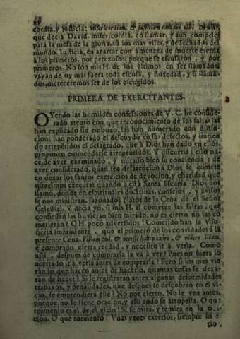 Primera de Exercitantes