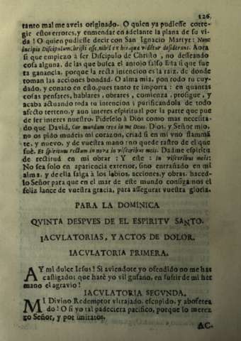 Para la Dominica qvinta despves de el Espiritv Santo...