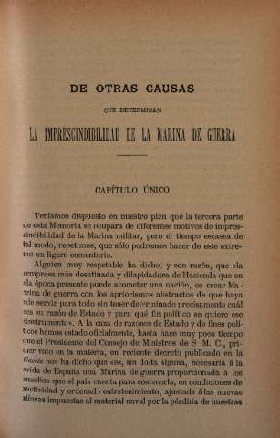 De otras causas que determinan la imprescindibilidad de la Marina de Guerra