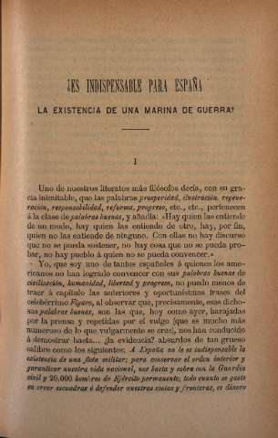 ¿Es indispensable para España la existencia de una marina de guerra?