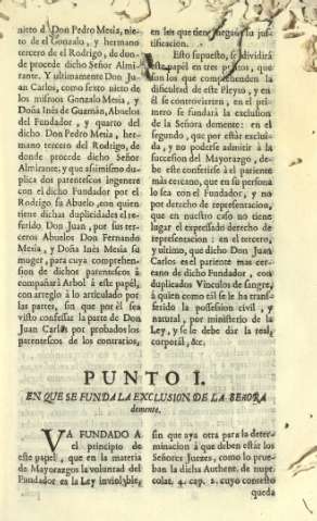Punto I. En que se funda la exclusion de la señora demente