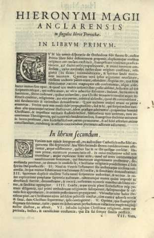 Hieronymi magii anglarensis in singulos libros Periochae