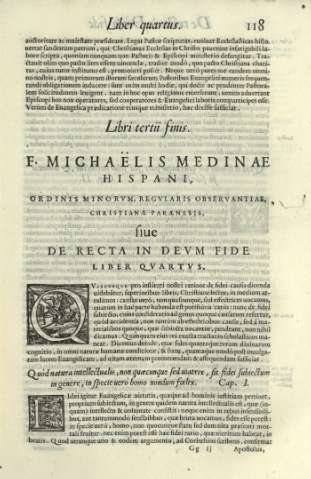 F. Michaëlis Medinae Hispani. ordinis minorvm ... Liber qvartvs