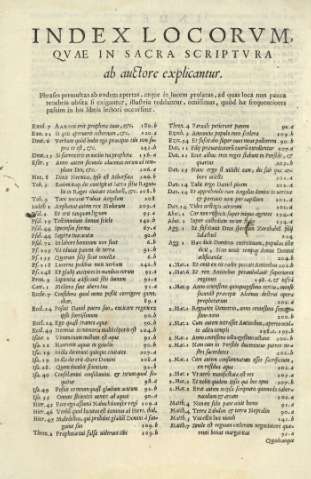 Index locorvm qvae in sacra scriptvra ab auctore explicantur
