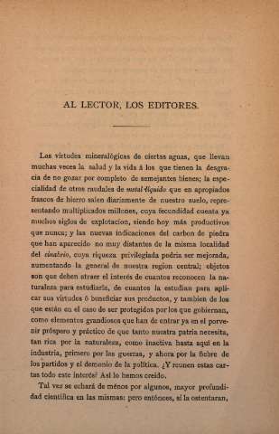 Al lector, los editores