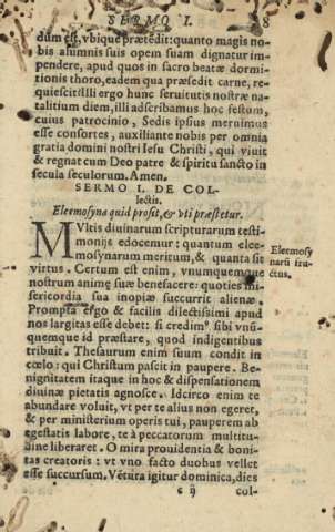 Sermo I. De colectis