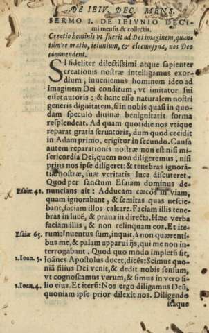 Sermo I. De Ieivnio decimi menfis & collectis