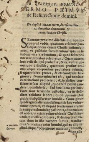 Sermo primvs de Resurrectione domini