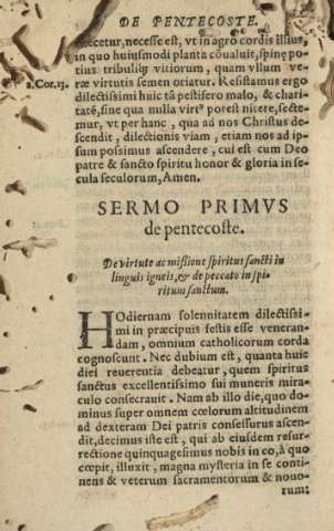 Sermo primvs de pentecoste