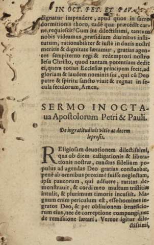 Sermo in octaua Apostolorum Petri & Pauli