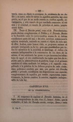 Capitulo XVII. De la Jurisprudencia